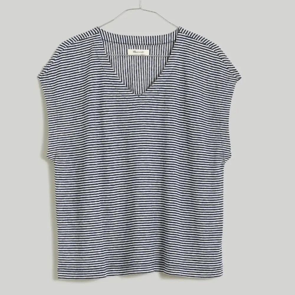 ☀️ MADEWELL Green Striped Relaxed V-Neck Tee - Picture 13 of 13